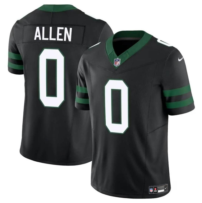 Men's Black New York Jets #0 Braelon Allen 2023 F.U.S.E Vapor Untouchable Limited Stitched Jersey